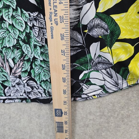 Alfani Womens 2X Black Floral Print Top With Tie Sleeves Polyester & Spandex - Picture 6 of 7